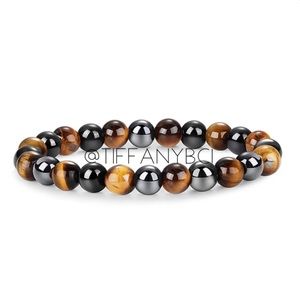 Stone Hematite Tiger Eye Bracelet